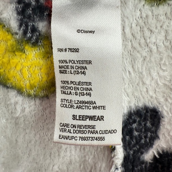 Disney Mickey Mouse Oh Boy Plush Pajama Pants Sleepwear Women's Size Large - Picture 5 of 6